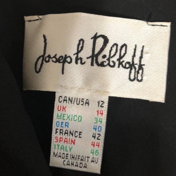 Joseph Ribkoff Silky Red Multicolor Floral Black Layered Flutter  Top Size 12 - Picture 4 of 5